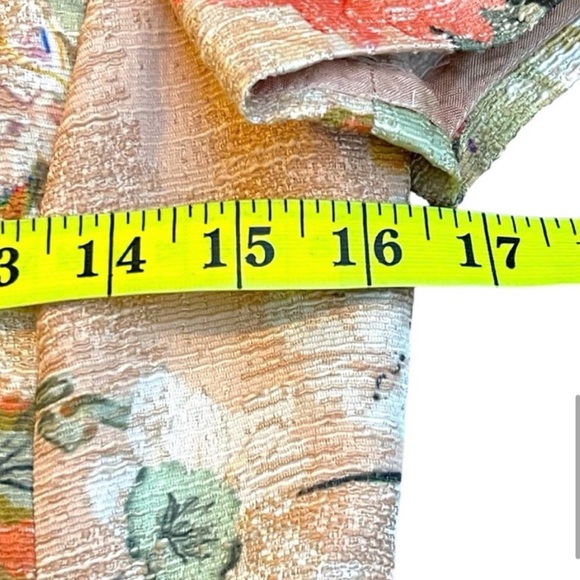 Tory Burch Cream/Peach Multi Kaley Floral Tweed Crew Neck Short Sleeve Dress (2) - Picture 9 of 13